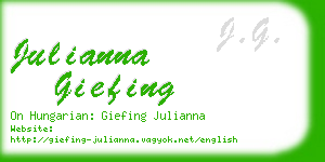 julianna giefing business card